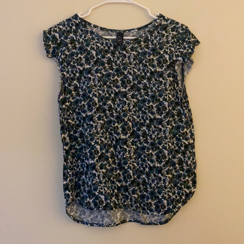 GAP Blue Floral Blouse